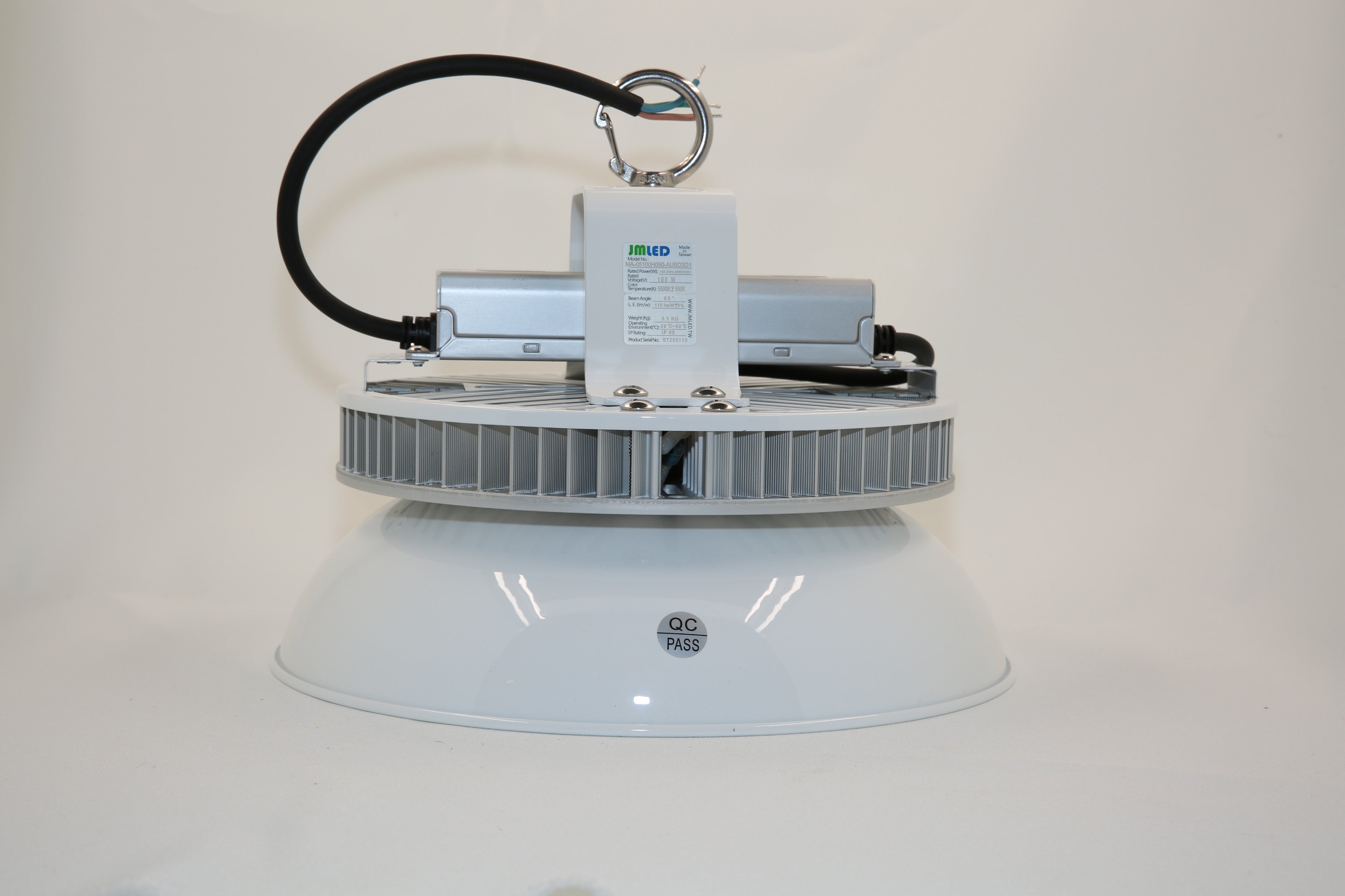 Premium High Bay Light,100W, 11000 Lumens, Epistar COB LED, Mean Well Driver, 5500K, IP65,