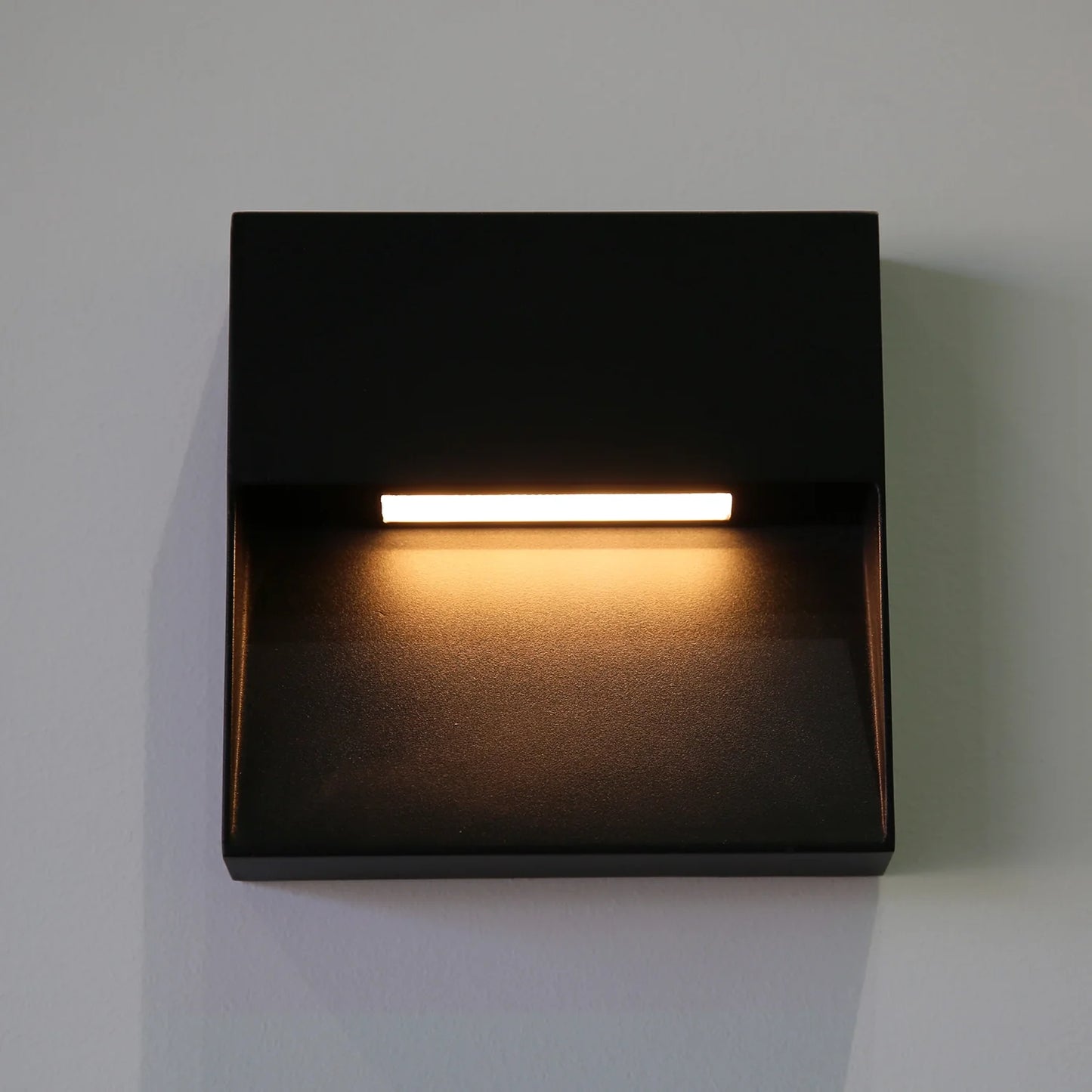Wall light, Porch light, Alfresco light, Step light, Ambient light, 240V AC, 3 Watt, IP54, 2700K, sand black