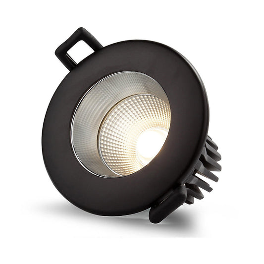 Commercial 12 Watt COB LED Down light  IP20 Ultra low glare Tri-Colour Flicker freeBlack