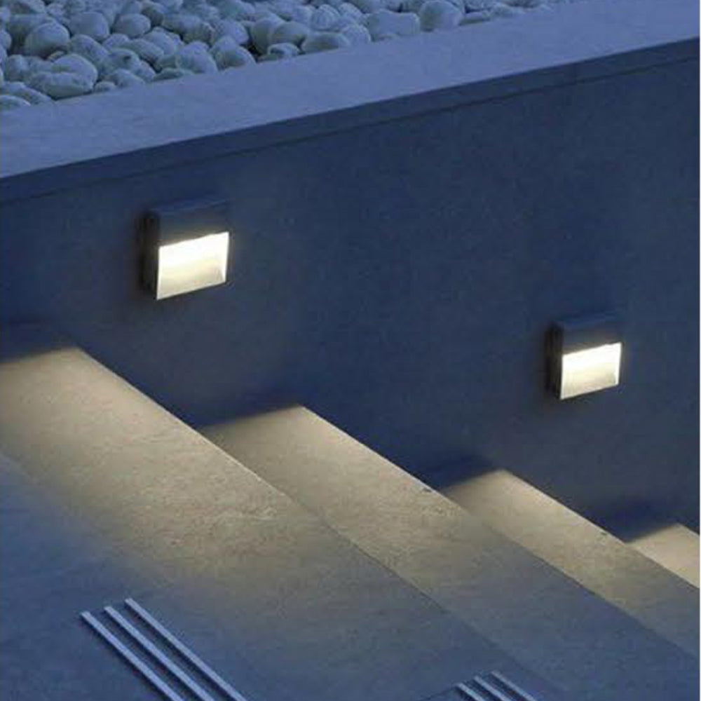 Wall light, Porch light, Alfresco light, Step light, Ambient light, 240V AC, 3 Watt, IP54, 2700K, sand black