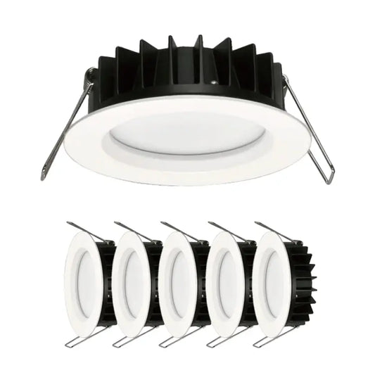 SMD Down light, tri colour, 10 Watt, Triac Dimming, IC-4, White, SMD down light- Set of 5