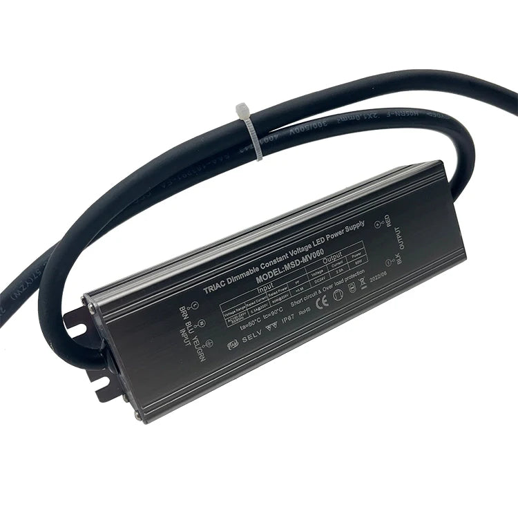 Power supply, 24VDC, 60W, IP67, Constant Voltage Triac dimming driver