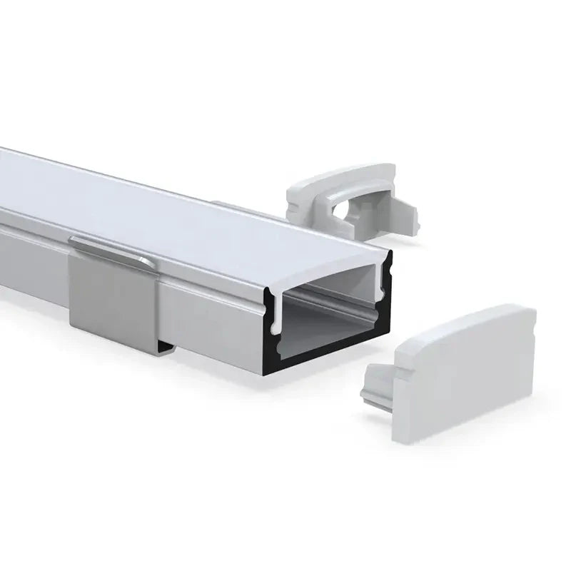 AL-BT-K1708 Surface mounting, Aluminium extrusion, profile, channel for strip light with opal diffuser, 17x8x3000mm-Local Pick Up