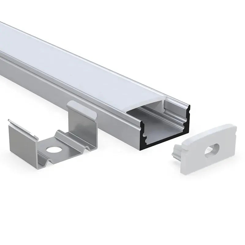 AL-BT-K1708 Surface mounting, Aluminium extrusion, profile, channel for strip light with opal diffuser, 17x8x3000mm-Local Pick Up