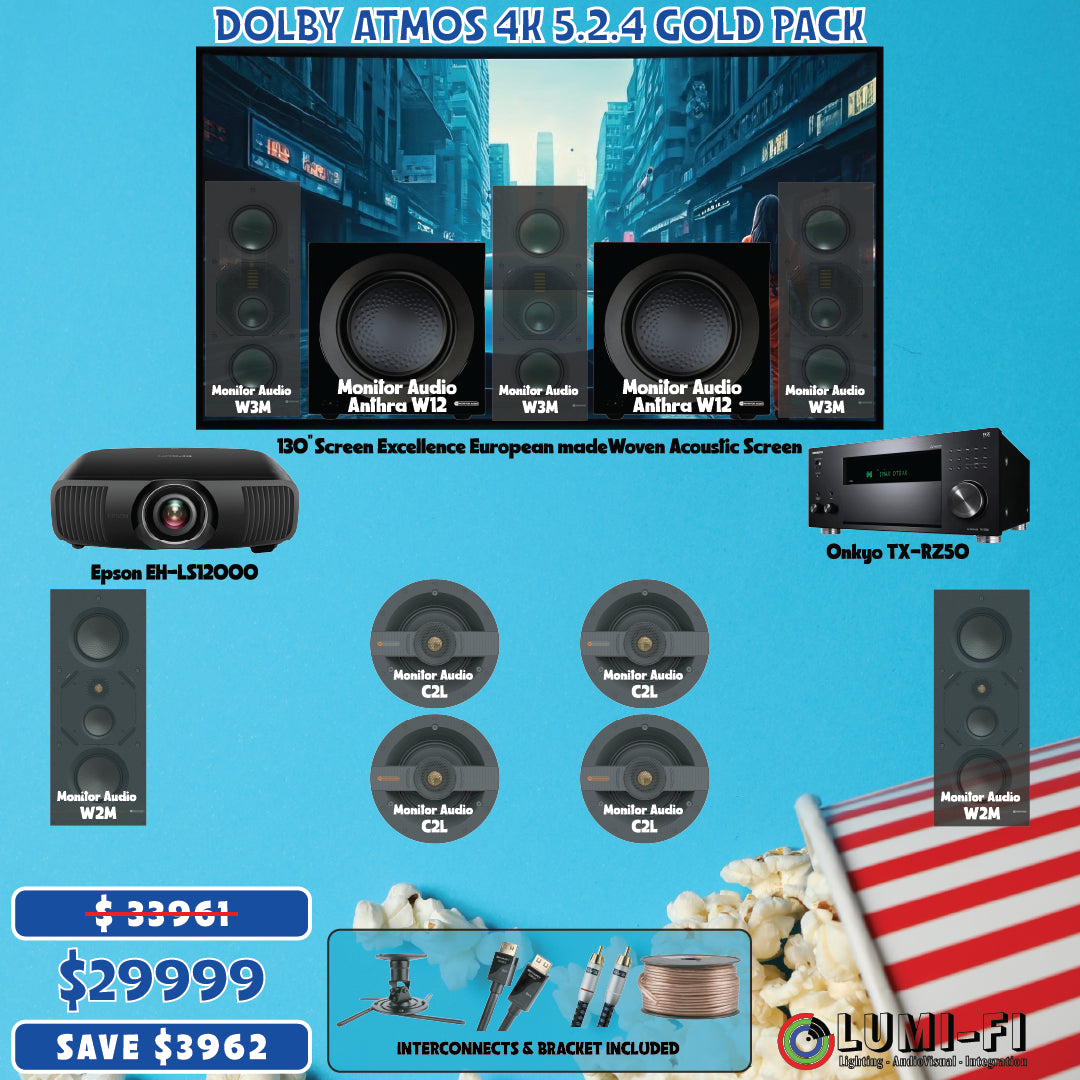 Dolby Atmos 4K 5.2.4 Gold Home Theatre Pack
