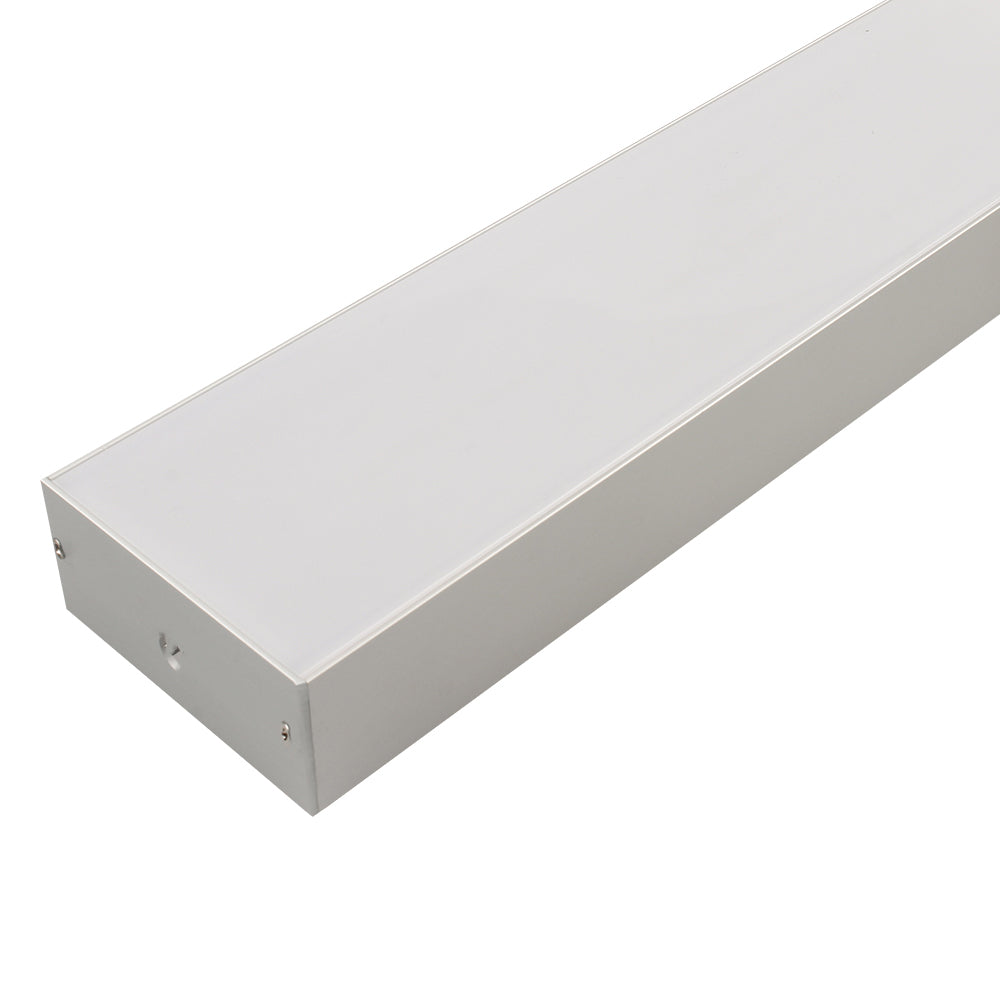AL-BT-K7535C Surface mounting, Pendant mounting Aluminium extrusion, profile, channel for strip light with opal diffuser, 75x35x2500mm