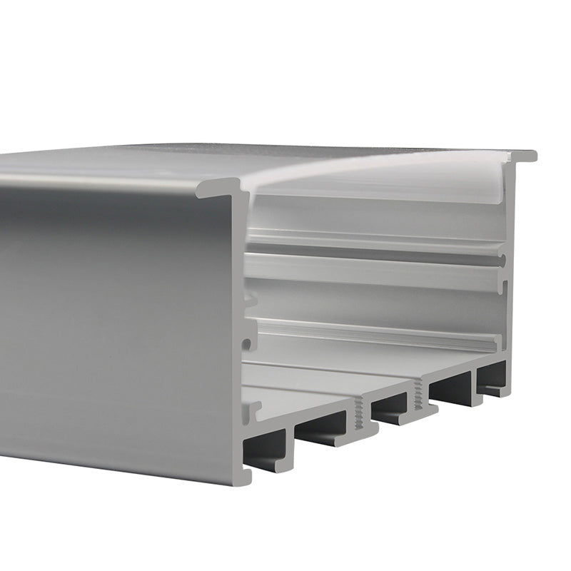 AL-BT-K9035C Recess mounting Aluminium extrusion, profile, channel for strip light with opal diffuser, 90x35x2500mm
