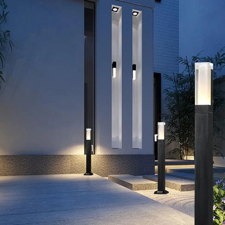 Bollard, Garden Light, 240VAC, 5 Watt, IP54, sand black, Rectangular