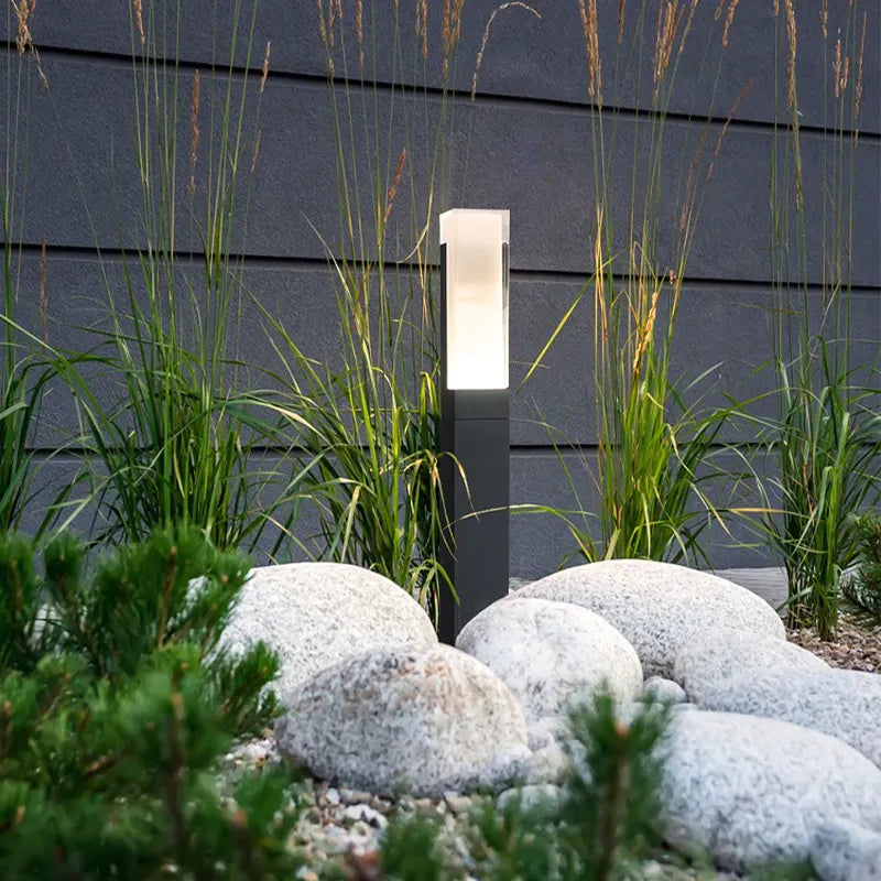 Bollard, Garden Light, 240VAC, 5 Watt, IP54, sand black, Rectangular