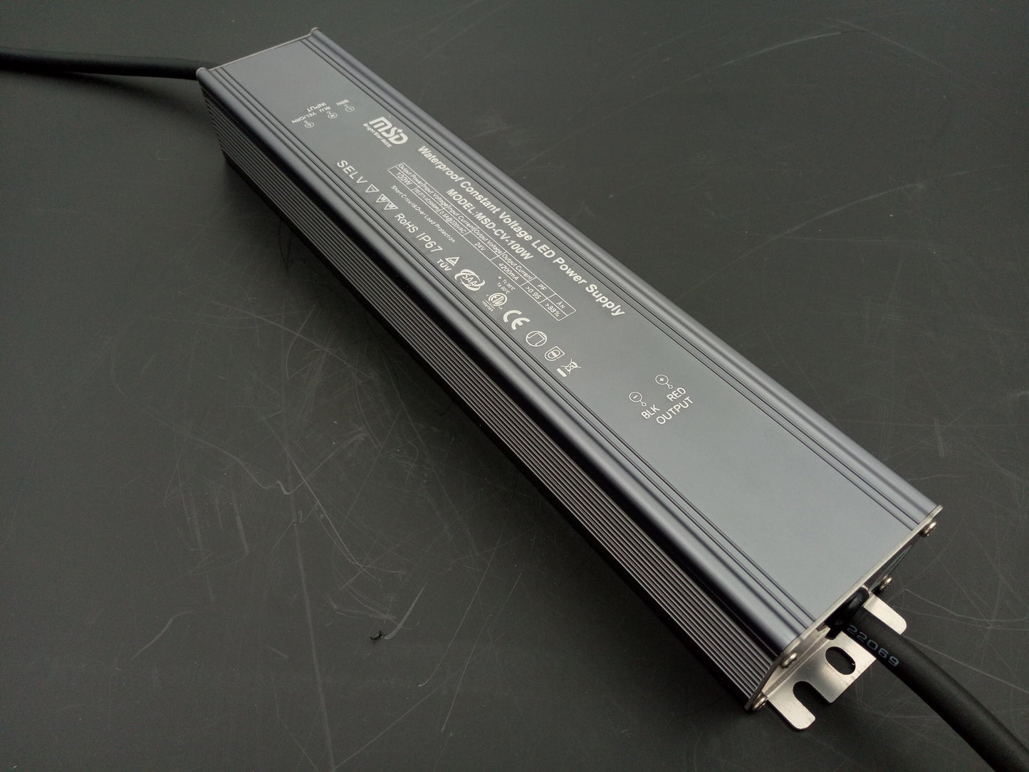 Power supply, 24VDC, 100W, IP67, flicker free, Non dimming, Constant Voltage driver