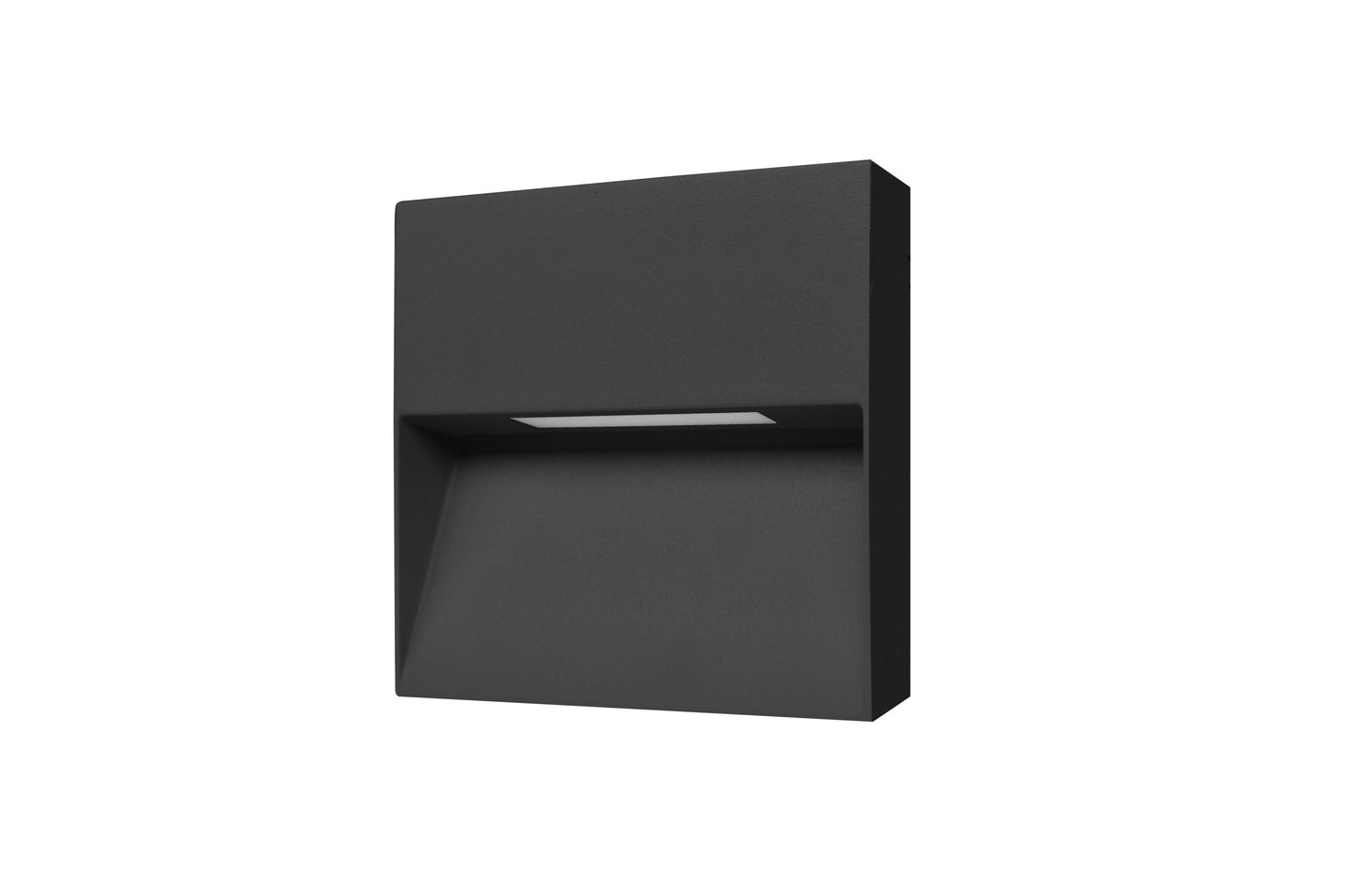 Wall light, Porch light, Alfresco light, Step light, Ambient light, 240V AC, 3 Watt, IP54, 2700K, sand black
