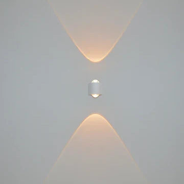 WalI light, Porch light, Alfresco light, Ambient light, Decorative light, Up and Down Light, 240V AC, 2x2W,  IP54, 2700K, Sand white