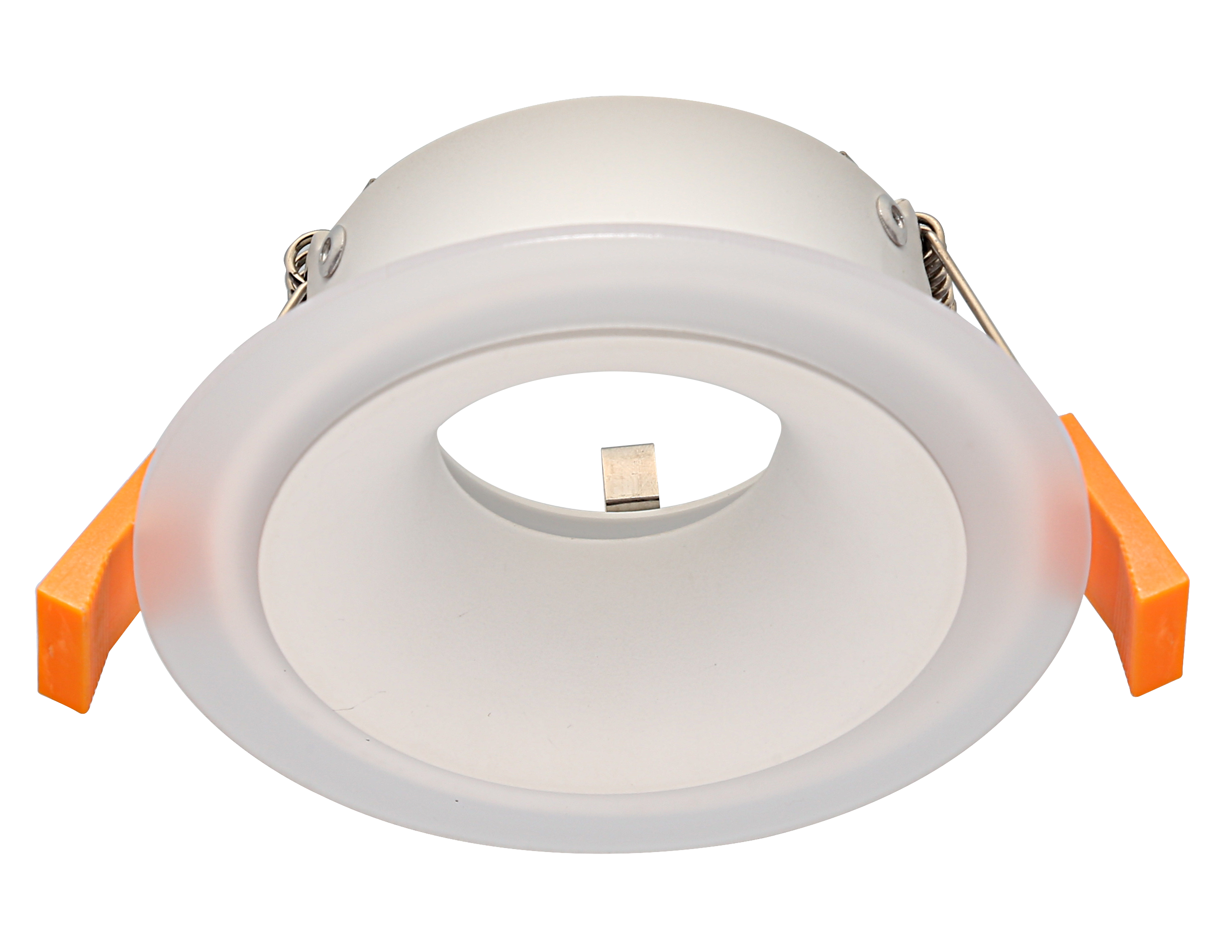 RF12 White- Round fixed IP20 surface mount trim with perspex halo ring for X Series COB Modules