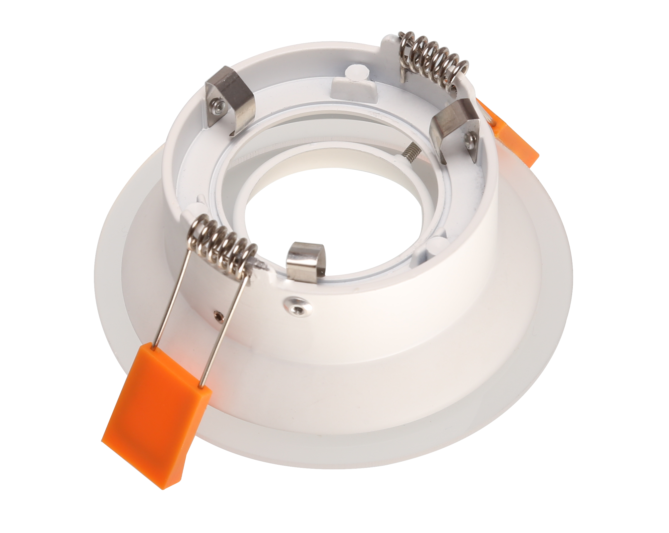 RF12 White- Round fixed IP20 surface mount trim with perspex halo ring for X Series COB Modules