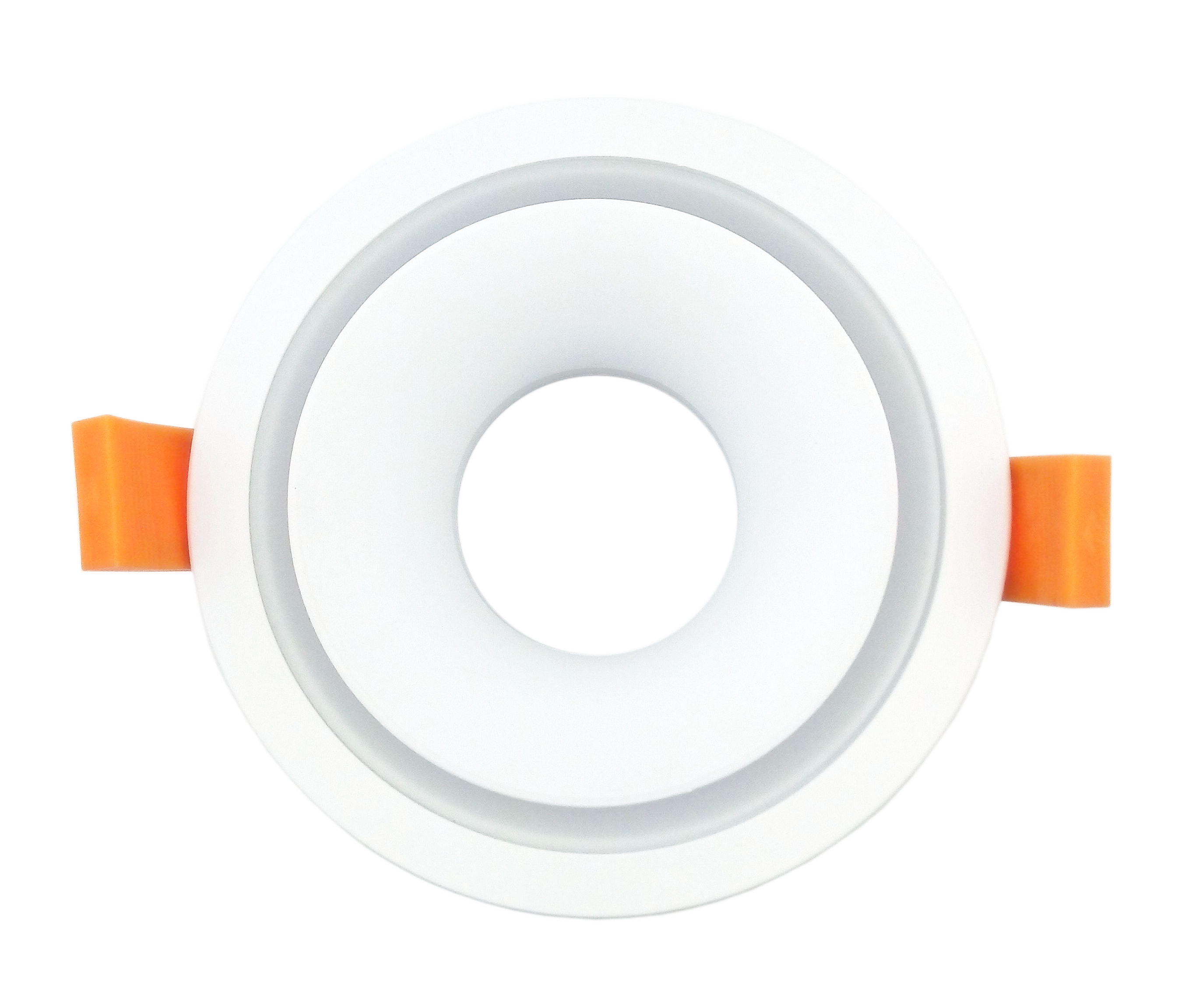 RF6 White-Round fixed IP20 surface mount trim with halo ring for X Series COB Modules