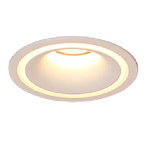 RF6 White-Round fixed IP20 surface mount trim with halo ring for X Series COB Modules