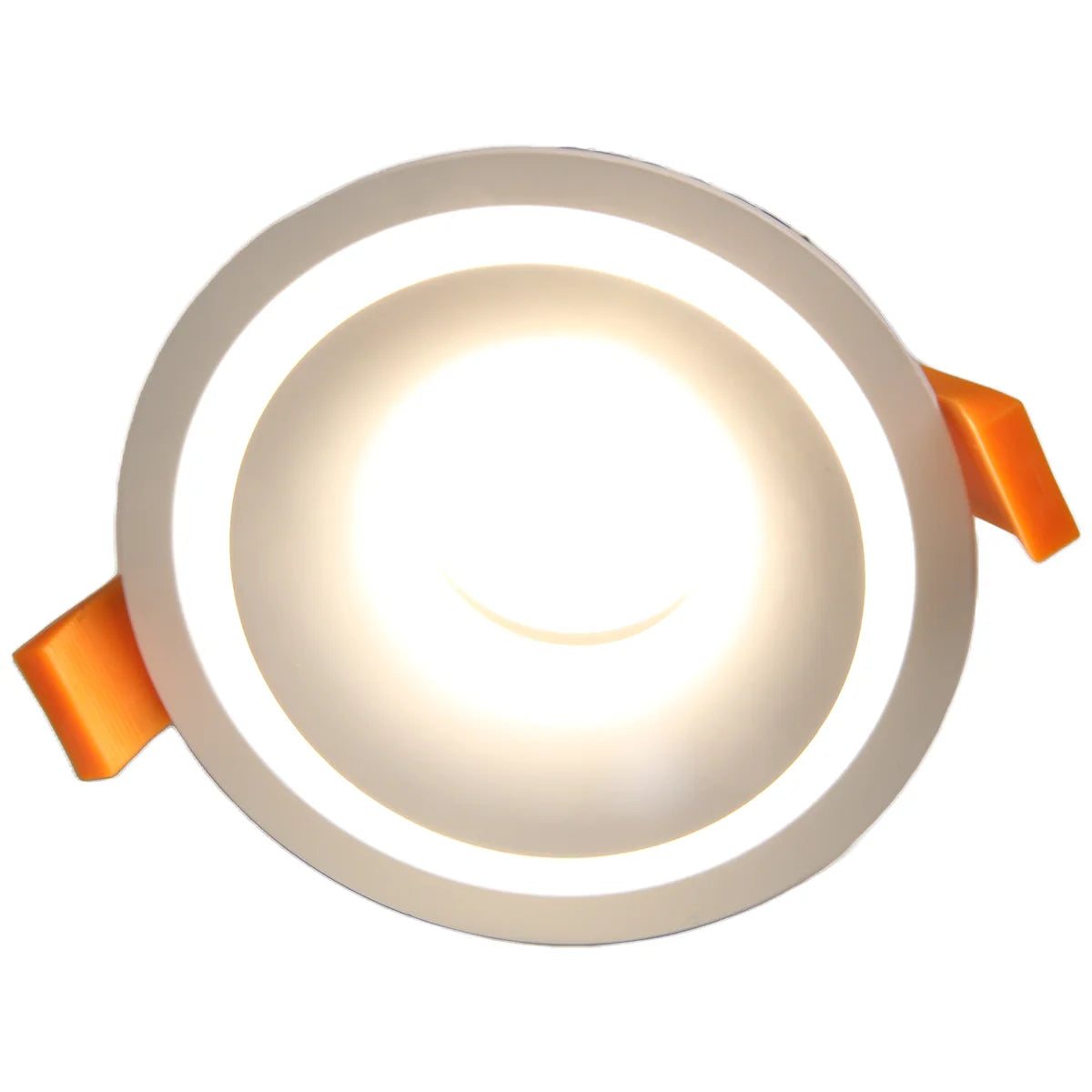 RF6 White-Round fixed IP20 surface mount trim with halo ring for X Series COB Modules