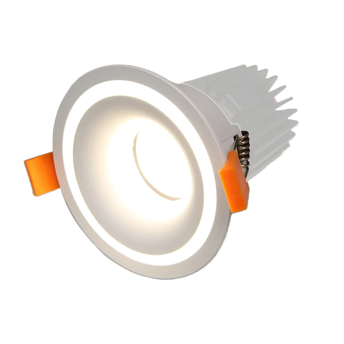 RF6 White-Round fixed IP20 surface mount trim with halo ring for X Series COB Modules
