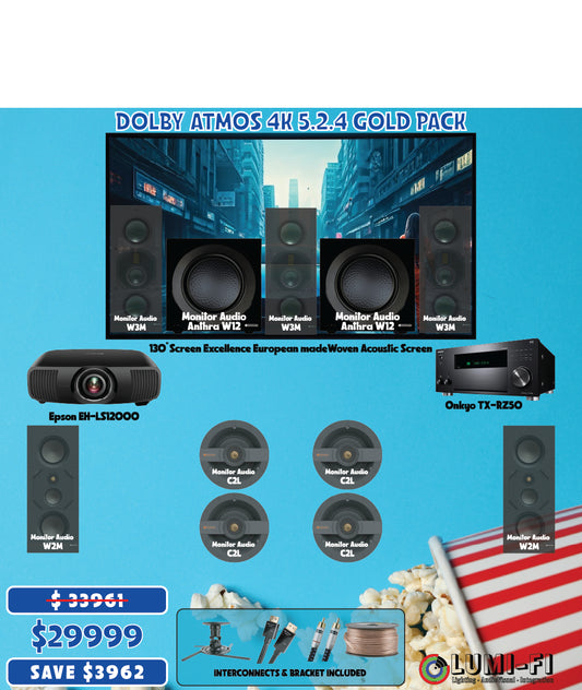 Dolby Atmos 4K 5.2.4 Gold Home Theatre Pack