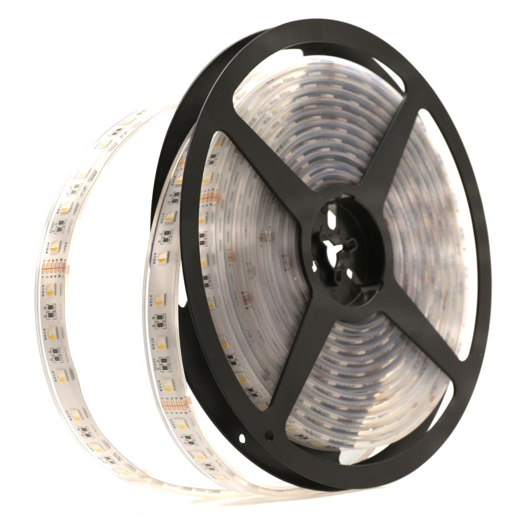 RGBW Strip Light, 24V, 18W/m ,4500K natural white, IP68 , constant voltage, 5 meter roll