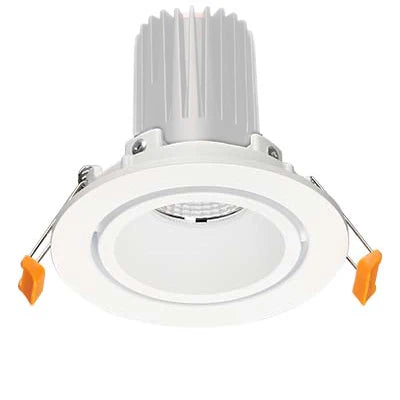 RA3 White- Round Gimbal IP20 surface mount trim for X Series COB Modules
