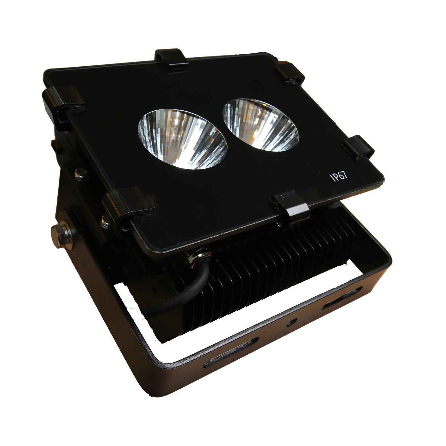 Industrial Flood Light, 100W Citizen COB LED, Mean Well Driver, IP65, 4500K, Black