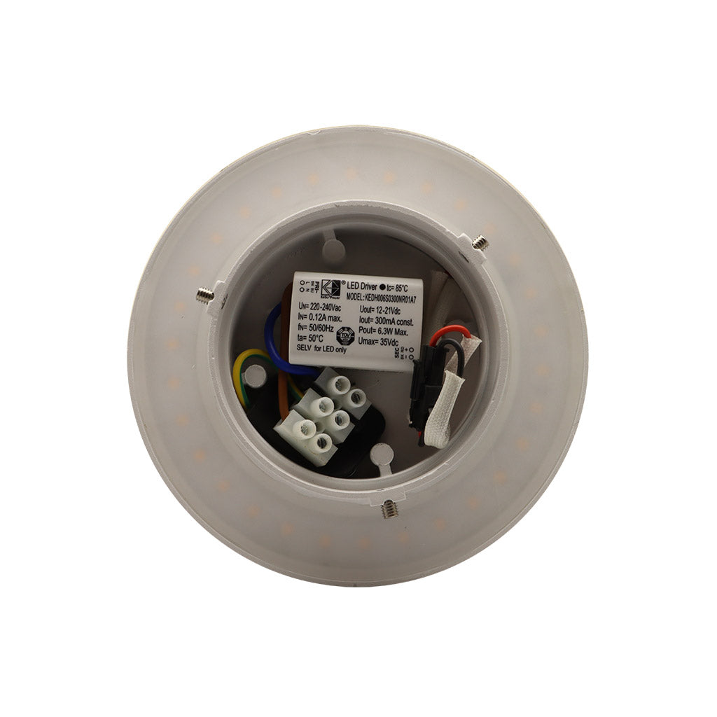 Wall light, decorative light, ambient light, decorative light, round 240V AC, 6W, IP20, 2700K, Sand white