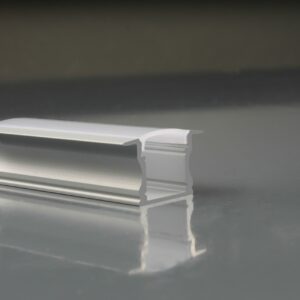 AL-K2515 Recess mounting, Aluminium extrusion, profile, channel for strip light with opal diffuser, 25X17x2500mm
