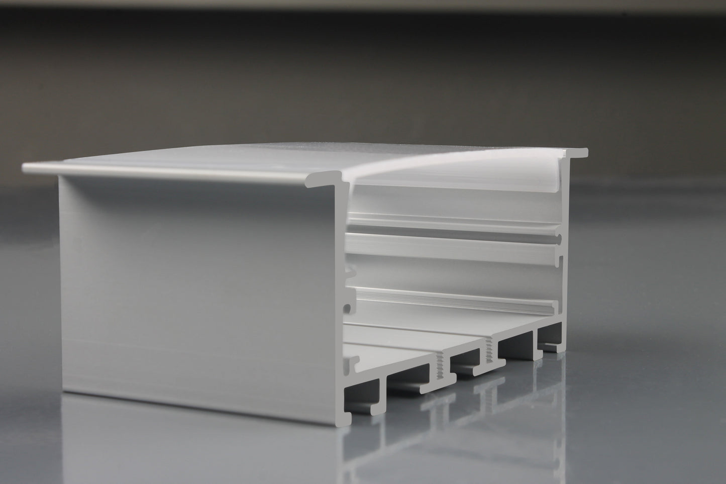 AL-BT-K9035C Recess mounting Aluminium extrusion, profile, channel for strip light with opal diffuser, 90x35x2500mm
