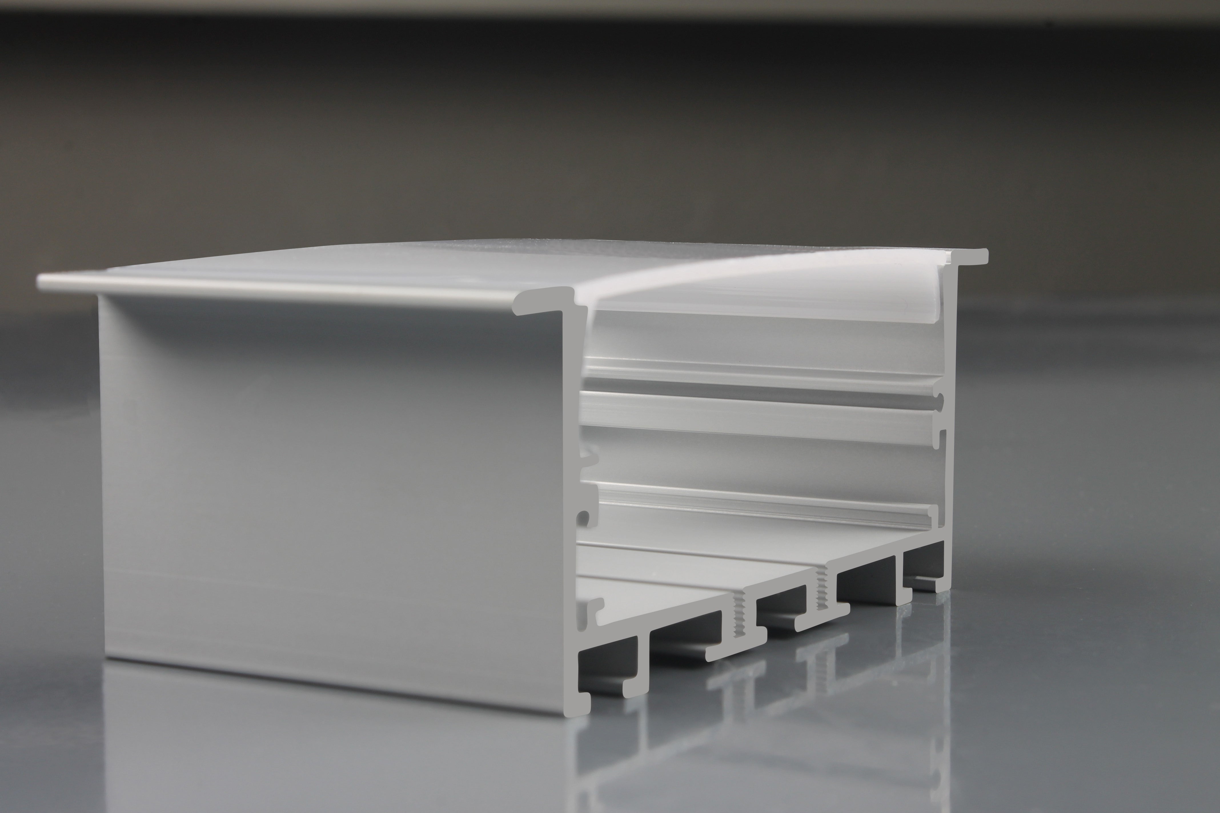 AL-K9035C Recess mounting Aluminium extrusion, profile, channel for strip light with opal diffuser, 90x35x2500mm
