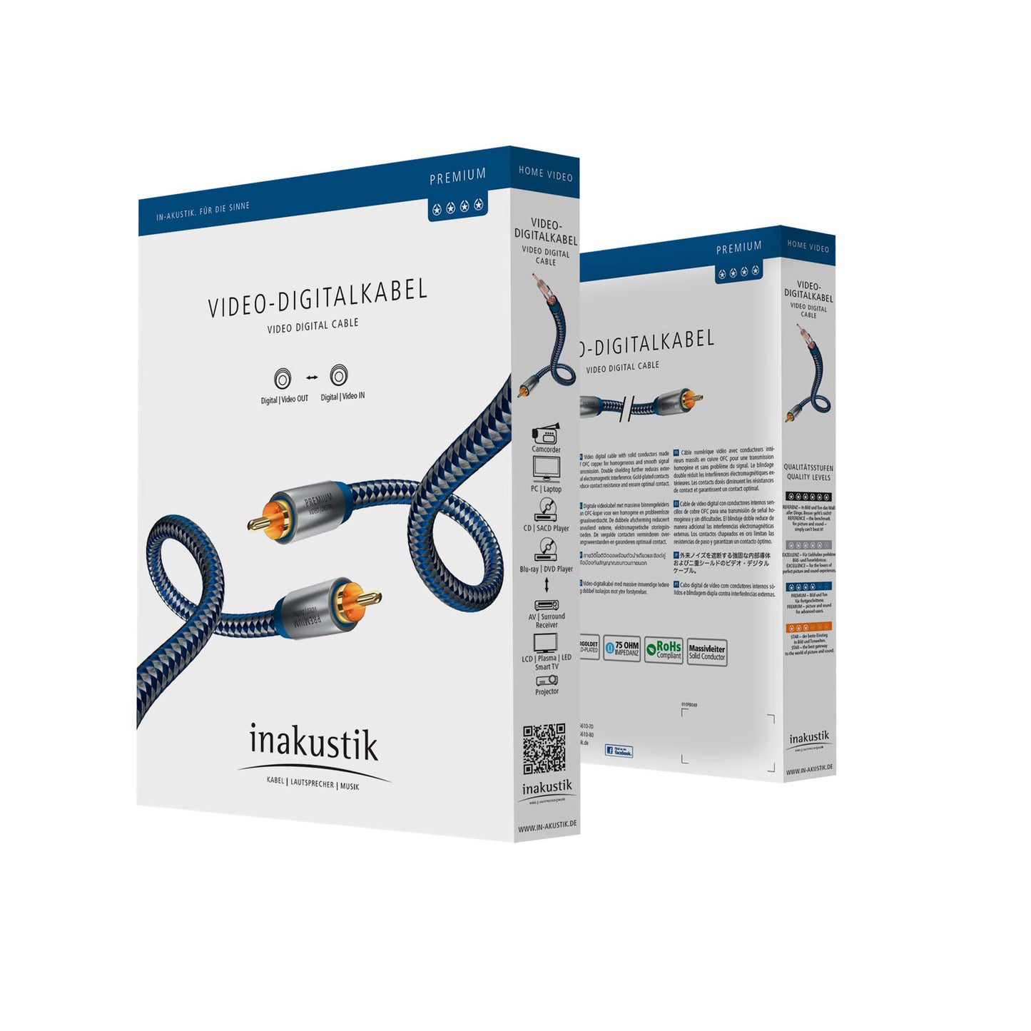 Inakustik Premium digital Coax Cable - Various Lengths