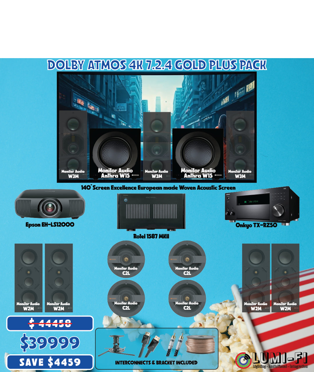 Dolby Atmos 4K 7.2.4 Gold Plus Home Theatre Pack