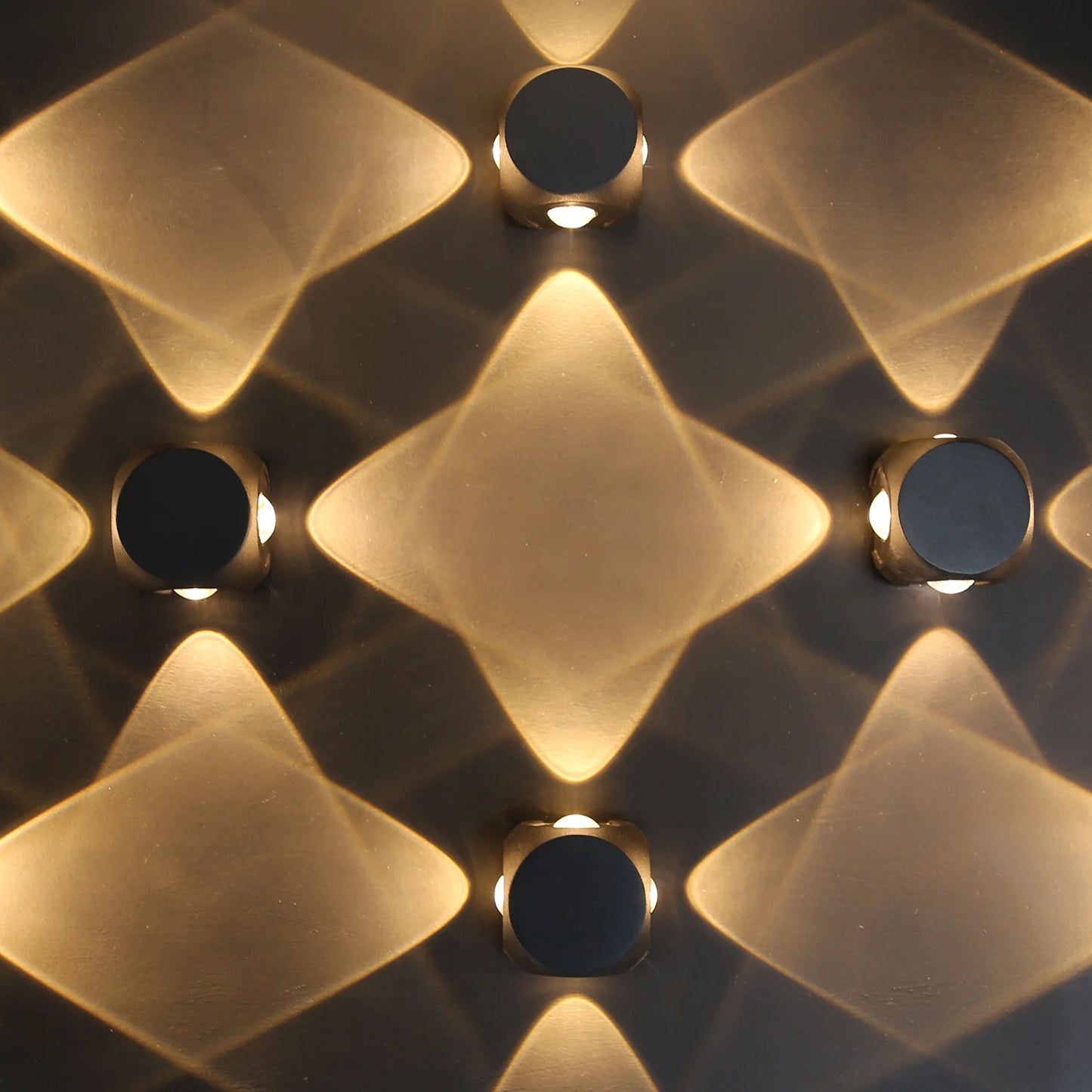 Wall light, Porch light, Alfresco light, Decorative light, Ambient light, 240V AC, 4x1W, 2700K, Sand black