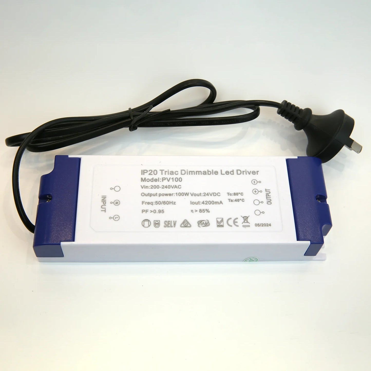 100W LED Driver- Constant Voltage- Phase dimming IP20