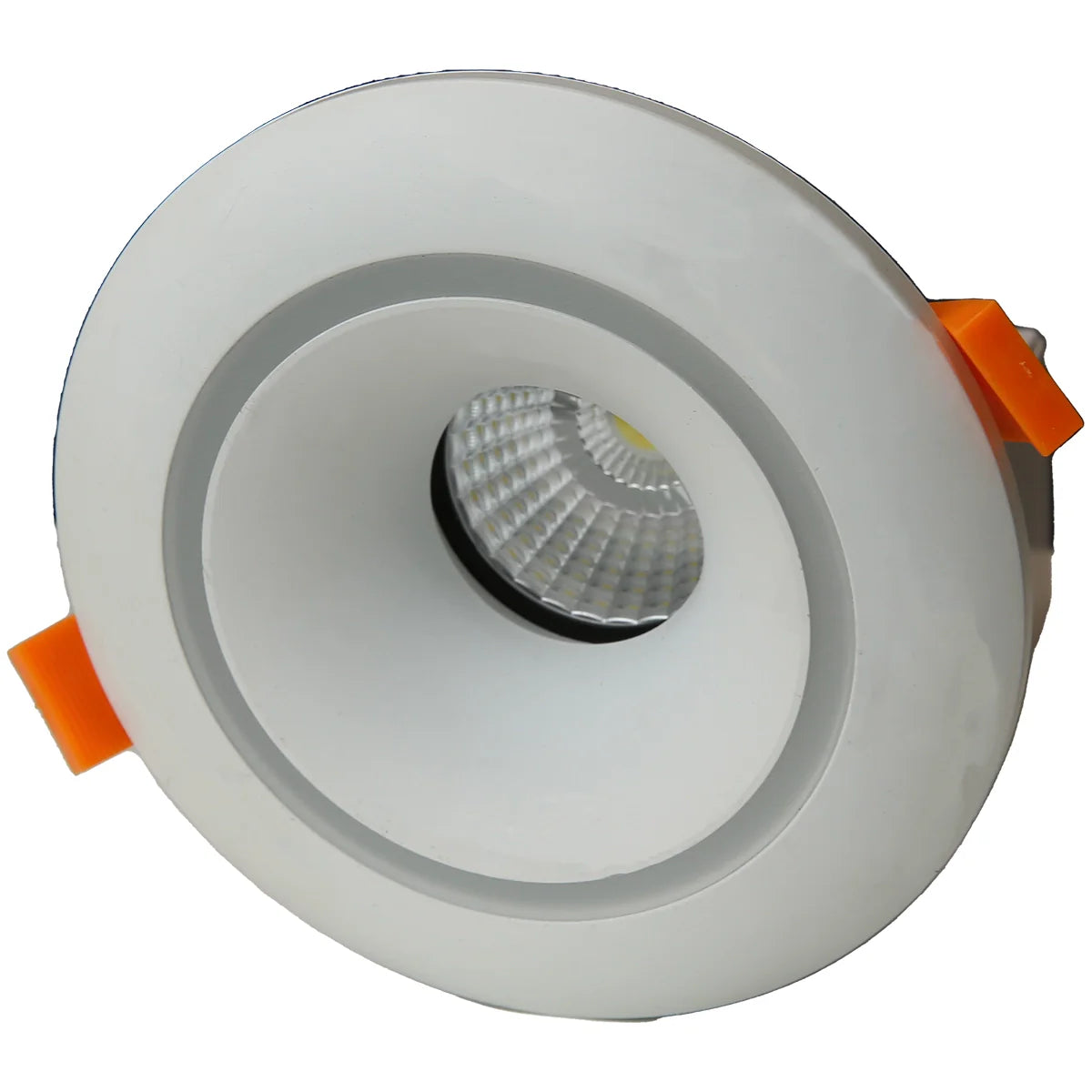 RF22 White-Round fixed IP20 surface mount trim with double halo ring for X Series COB Modules