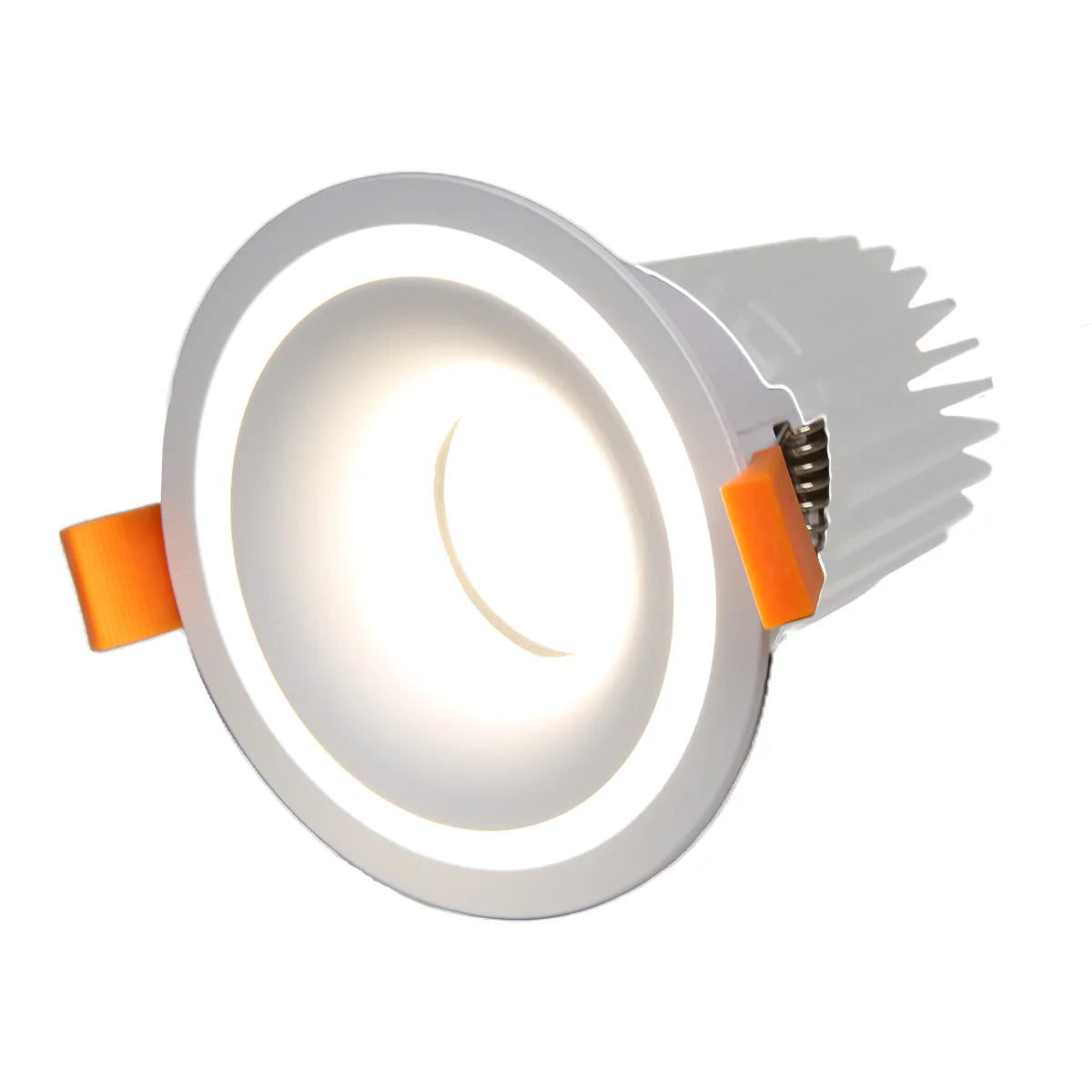 RF6 White-Round fixed IP20 surface mount trim with halo ring for X Series COB Modules