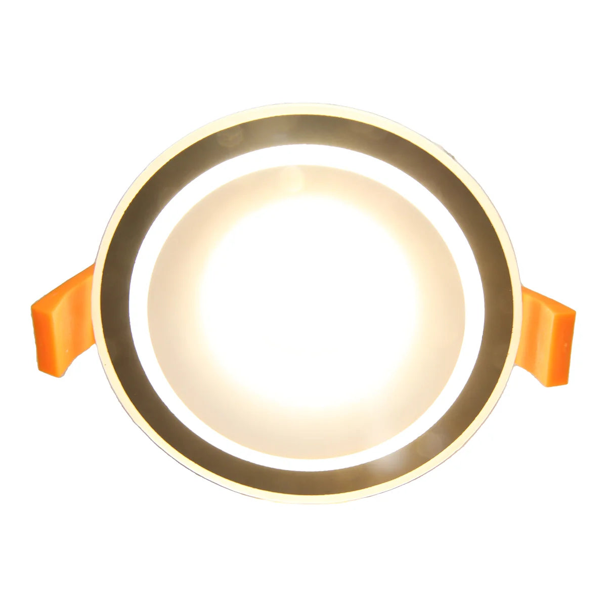 RF36 Black and White- Round fixed IP20 surface mount trim with white halo ring for X Series COB Modules