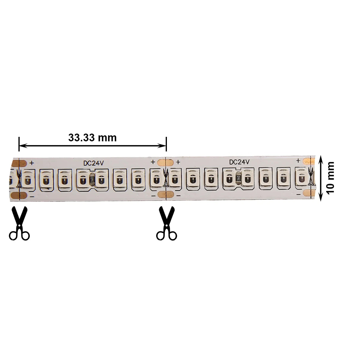 Single colour Blue LED Strip, 20 W/m 10 mm PCB, IP20 ,constant voltage 5 meter roll