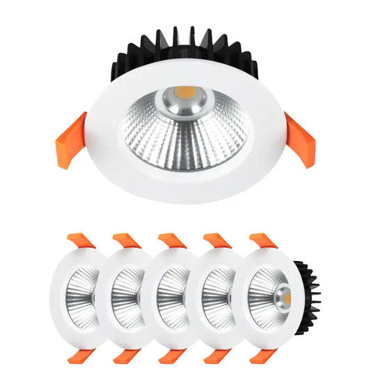 COB down light, Tri colour, IC-4, 12W COB White,1100 Lumens IP44 down light- Set of 5