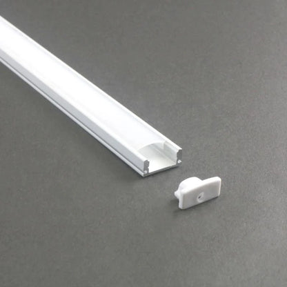 Surface mounting, Aluminium extrusion, profile, channel for strip light with opal diffuser, 17x8x3000mm