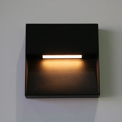 Wall light, Porch light, Alfresco light, Step light, Ambient light,  240V AC, 3 Watt, IP54, 2700K, sand black