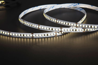 Lunar Series,24V, 3000K Warm White, 15W/m, 8mm PCB, 196 LED/m 1600Lumens/m, IP20,Strip Light, 5m roll