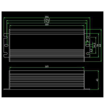 Power supply, 24VDC, 100W, IP67, flicker free, Non dimming, Constant Voltage driver