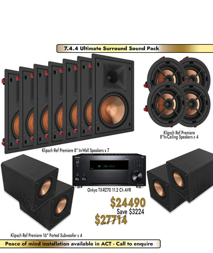 Klipsch Onkyo 7.4.4 Ultimate Surround Sound Pack
