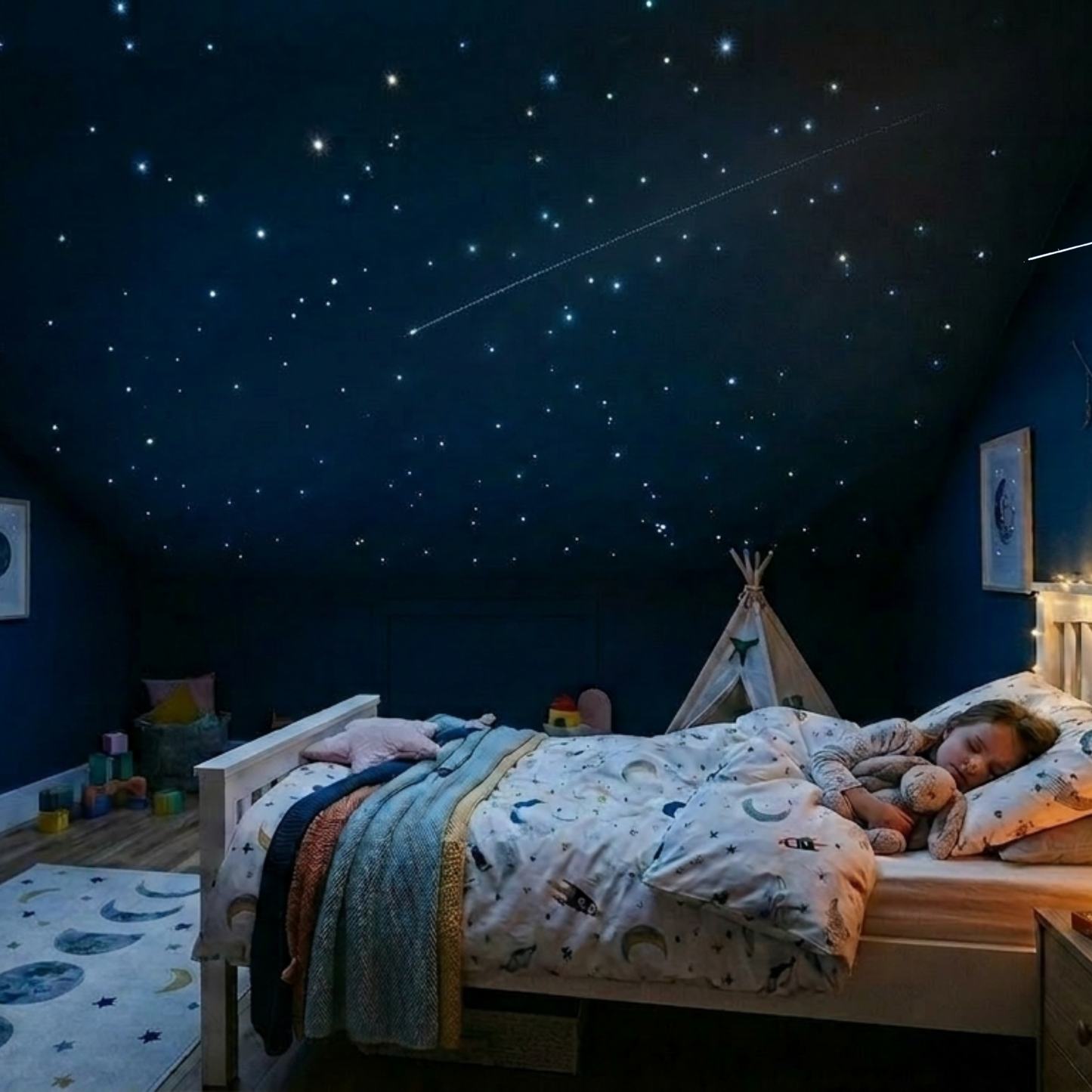 150 Strands optic fibre shooting star harness and generator complete kit