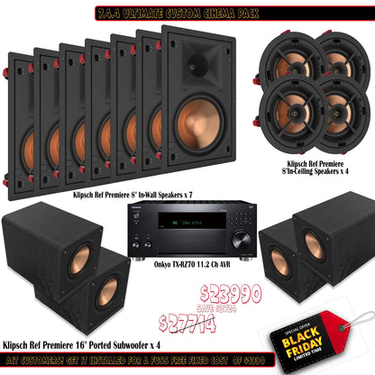 Klipsch Onkyo 7.4.4 Ultimate Custom Cinema Pack