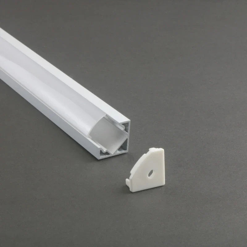 AL-BT-K1919C Surface mounting, Aluminium extrusion, profile, channel for strip light with opal diffuser, 19x19x3000mm