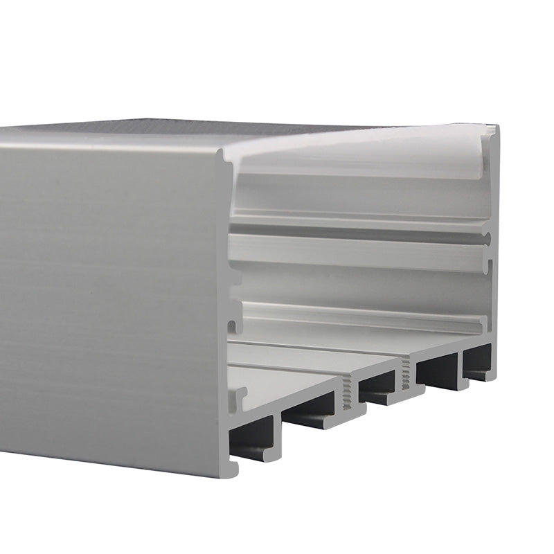 AL-BT-K7535C Surface mounting, Pendant mounting Aluminium extrusion, profile, channel for strip light with opal diffuser, 75x35x2500mm