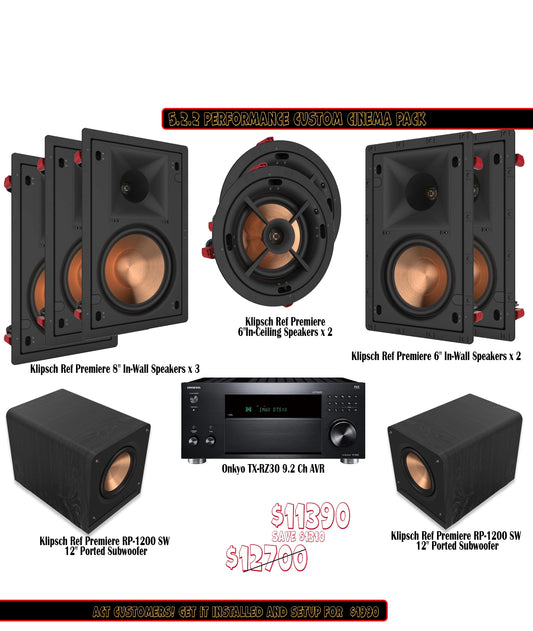 Klipsch Onkyo 5.2.2 Performance Custom Cinema Pack