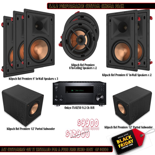 Klipsch Onkyo 5.2.2 Performance Custom Cinema Pack